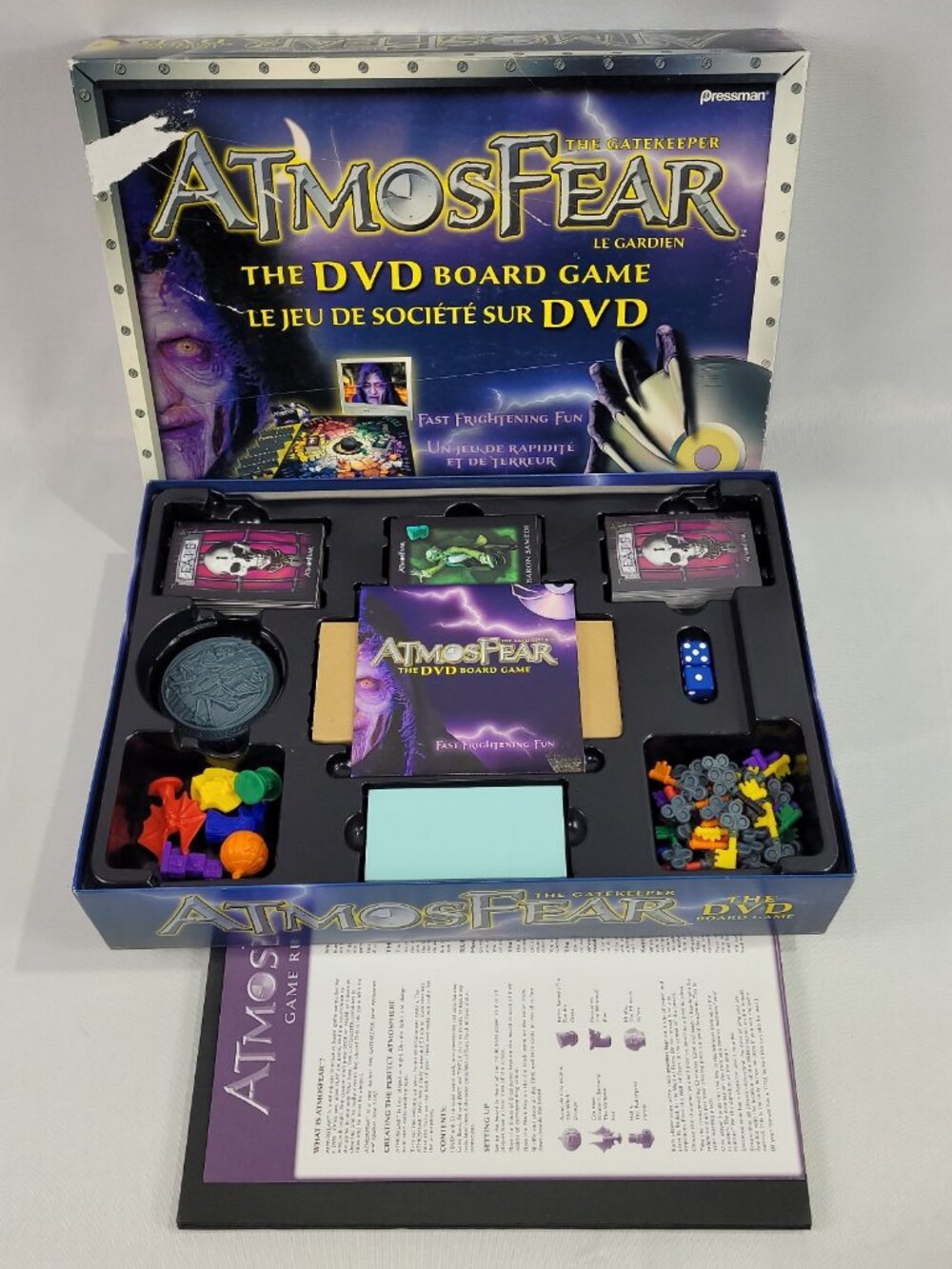 Atmosfear 2003 DVD Board Game 100% Complete by Pressman